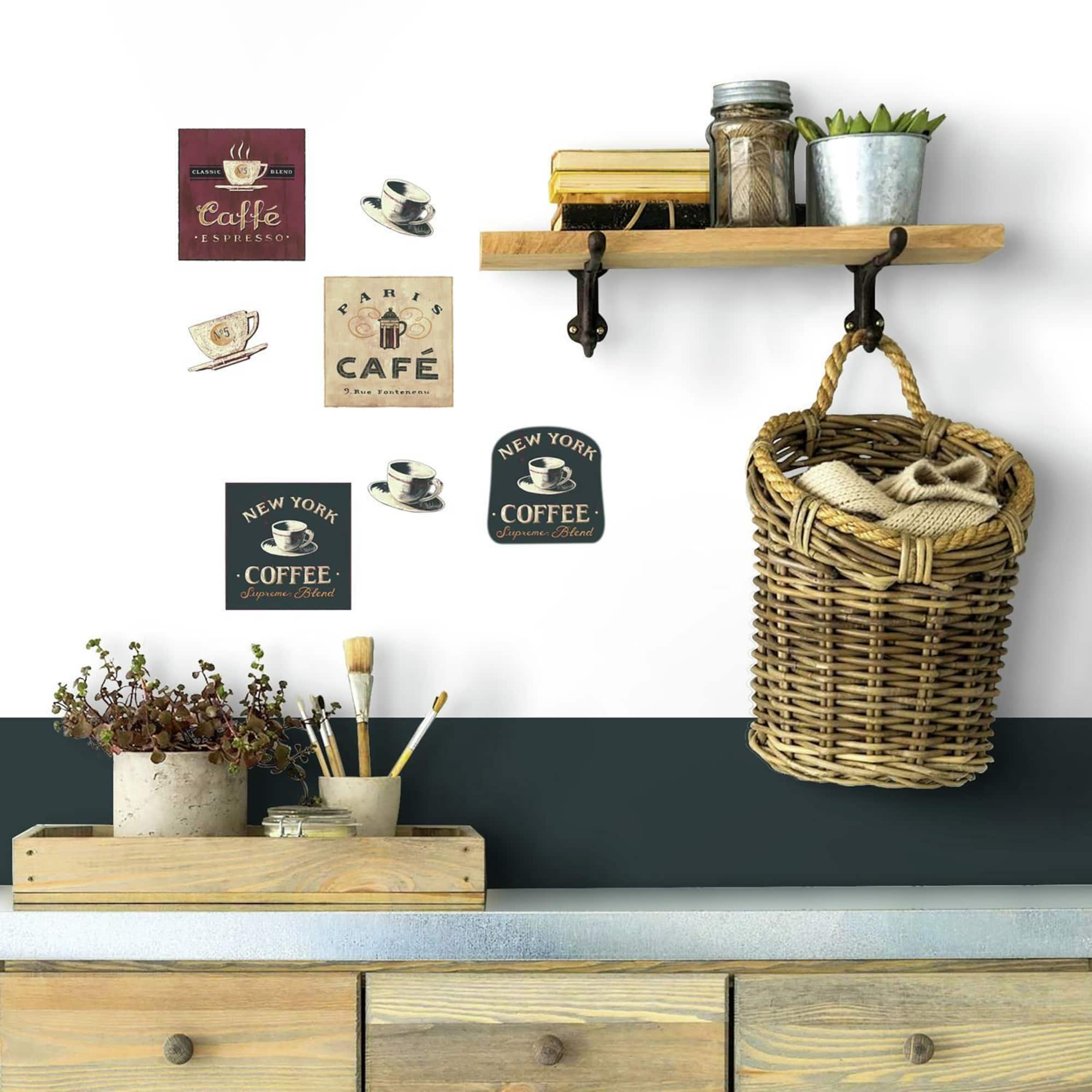 RoomMates Coffee House Peel & Stick Wall Decals